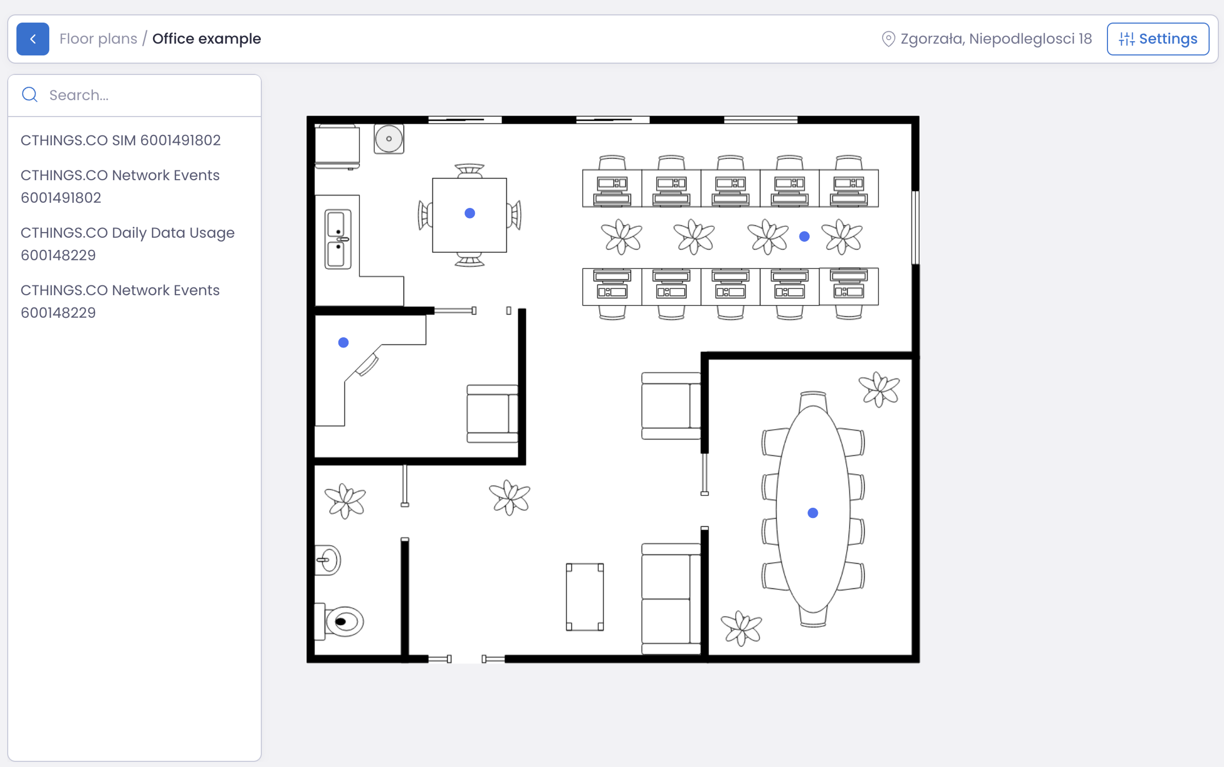 Completed floor plan