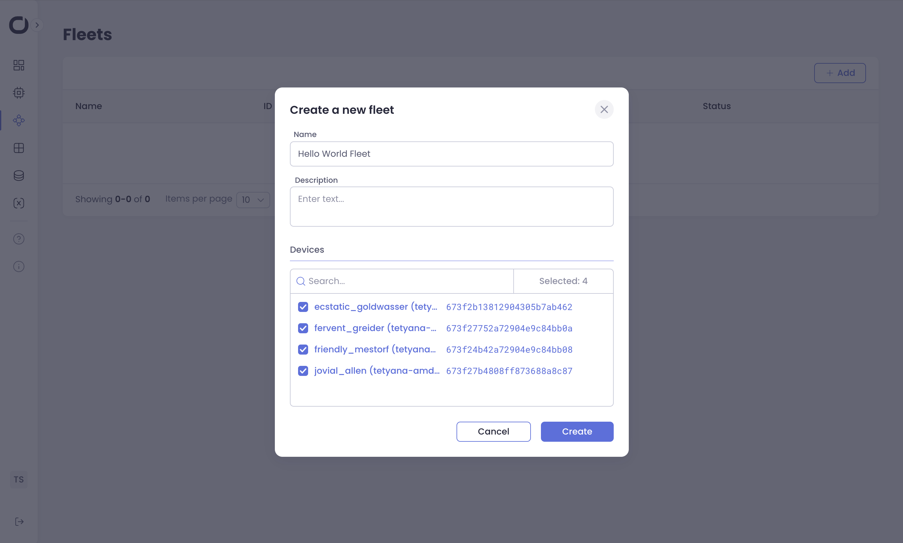 Creating Hello World Fleet