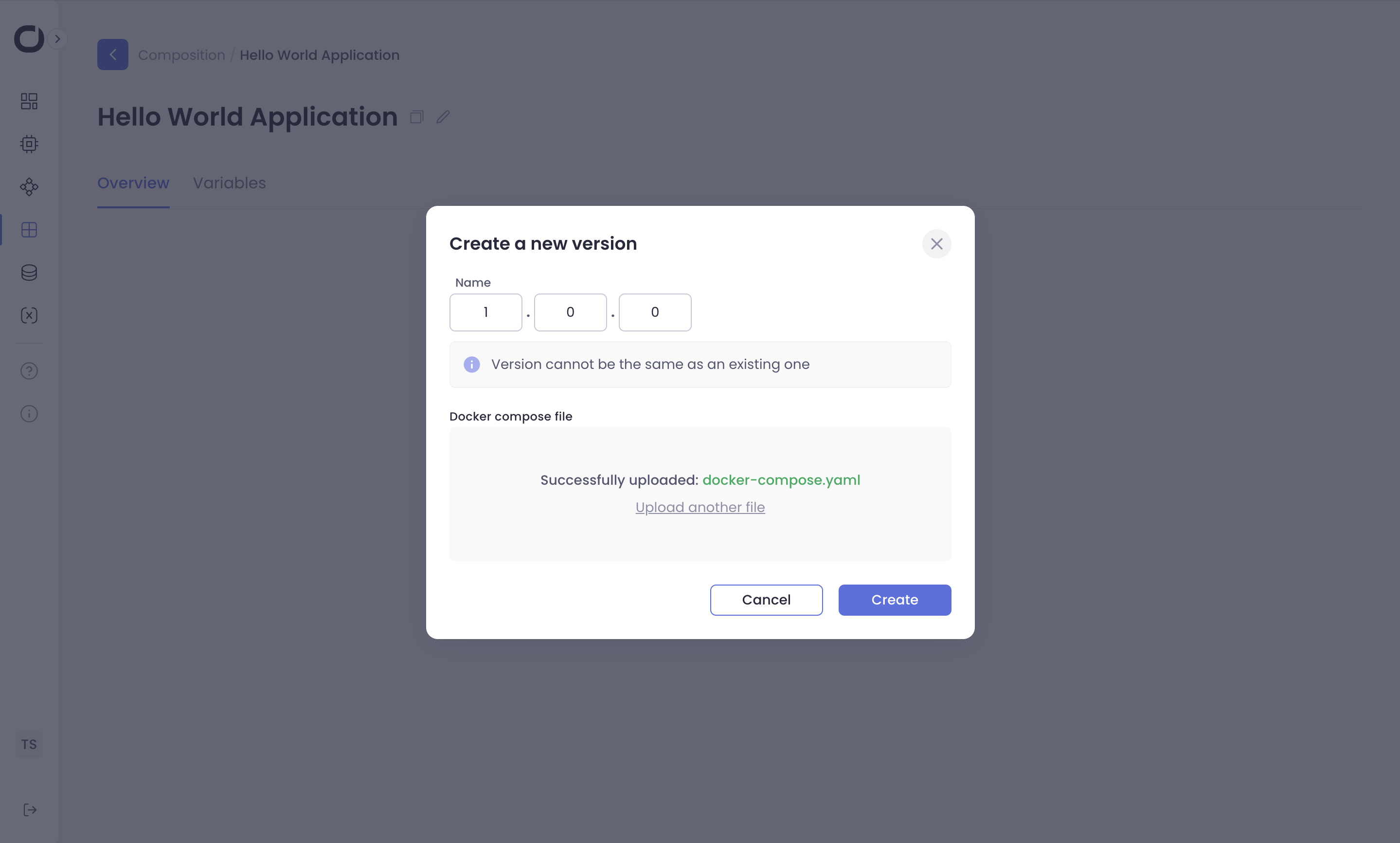 Create a first version of your newly created composition